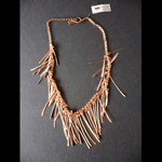 Hammered copper padddle necklace #2